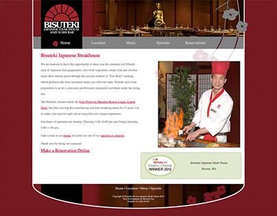 Bisuteki Restaurant Web Design