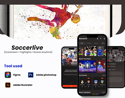 An app for football live stream+ highlights+ scorecard