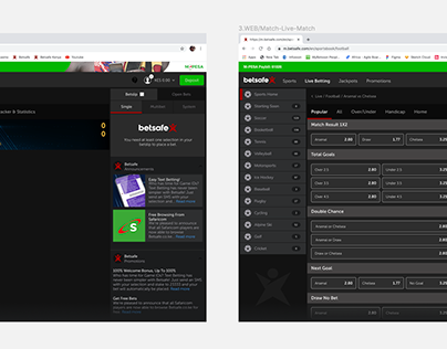 Betsafe Kenya - Live Match Tracker (Desktop)