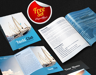 Yacht Club Brochure Pack – Free PSD Template