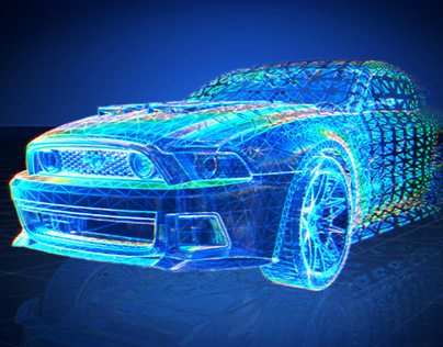 Ford Mustang GT500 wireframe