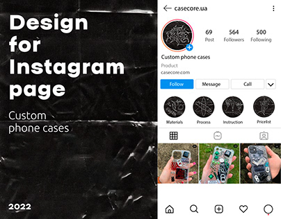Design for Instagram page (Custom phone cases)