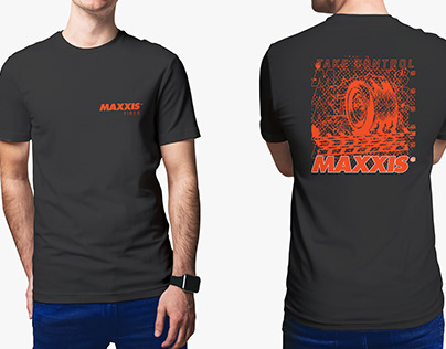 Design T-Shirt BlackOrange Maxxis Trading Indonesia