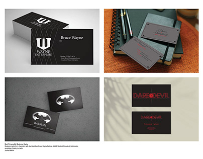 Duel personality Business Cards