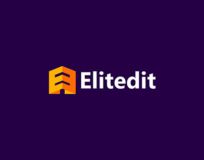 Elitedit logo, monogram, letter mark logo design