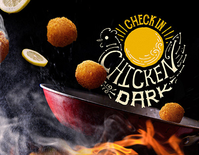 Chicken Dark fast food Bistro | Logo