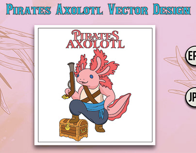 Pirates Axolotl Vector Design
