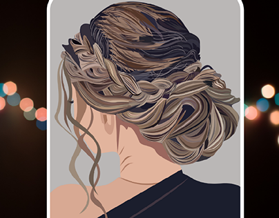 LOVE is in the hair illustration