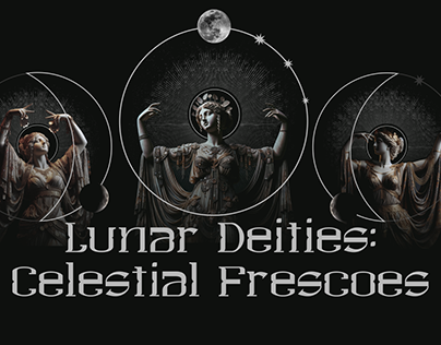 "Lunar Deities: Celestial Frescoes" - poster collection