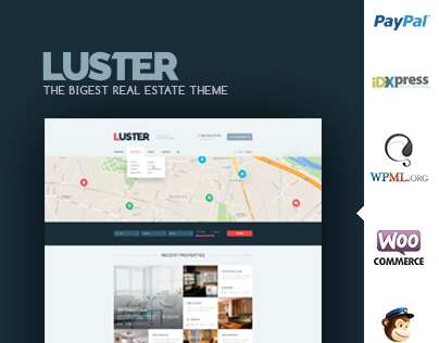 Luster Real Estate WordPress Theme.