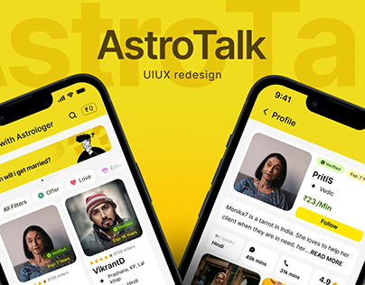 Project thumbnail - Case study on Astrotalk app UI | Bento grid