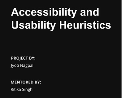 Accessibility and Usability Heuristics