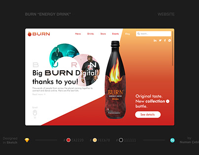 BURN Energy Drink Website
