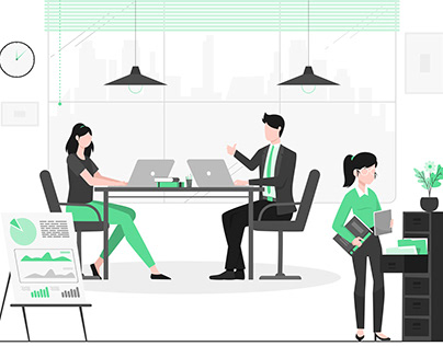 Office and Working employees concept