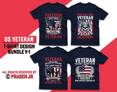 USA Veteran T-shirt Design Bundle V-1