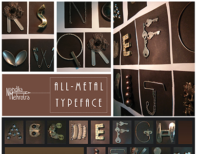 Typeface made using metallic junk