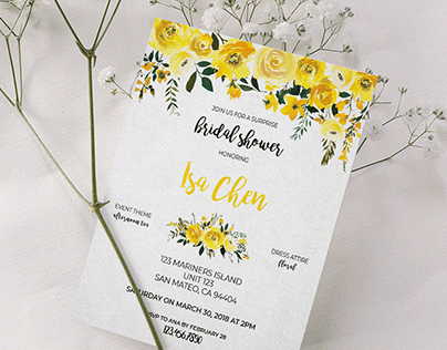 Bridal Shower Invitation — Graphic Design