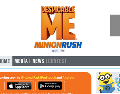 Minisite - Despicable Me 2 - Minion Rush @Gameloft