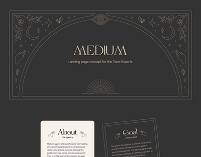 Medium. Landing page & visual identity