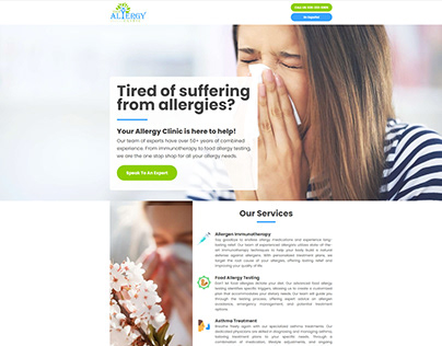 Your Allergy Clinic Landing Page