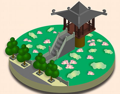 3D - One Pillar Pagoda