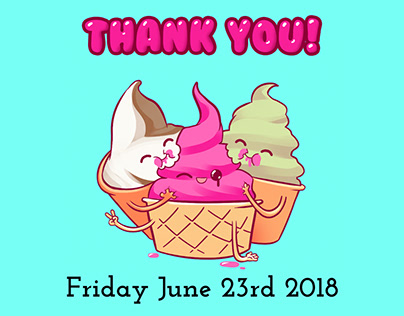 School free ice cream poster