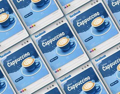 Cappuccino Tea Social Media Post design