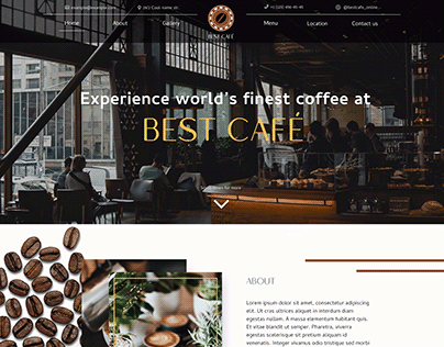 Cafe / Coffee shop Landing Page