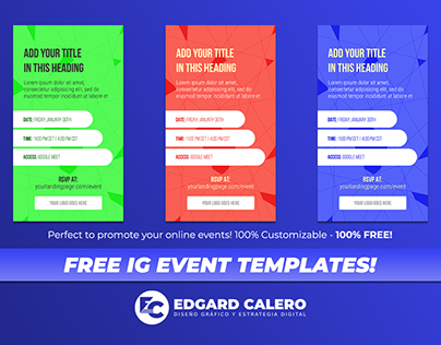 Free IG Template for Online Events - Story Format