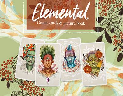 Elemental / Oracle Cards and picture book