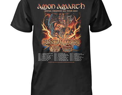 Amon Amarth Metal Crushes All Tour 2024 Shirt