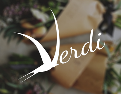 Logo for flower shop «Verdi»