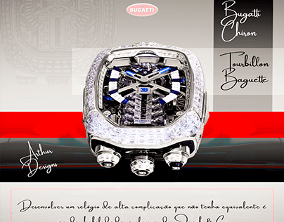 Design para divulgação de Jacob & Co. e Bugatti