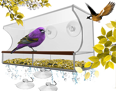 Acrylic Window Bird Feeder l Amazon Product