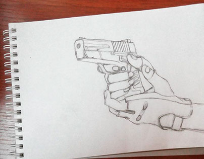 Gun Sketch Hands