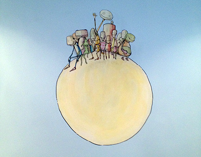 Pintura mural para 'Family Moon', Madrid