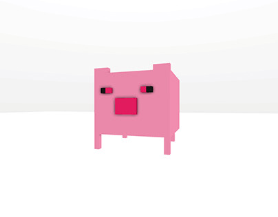 Pig voxel Art