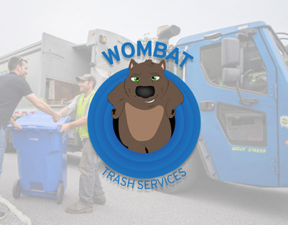 WOMBAT TRASH SERVICES LOGO AND BRANDING