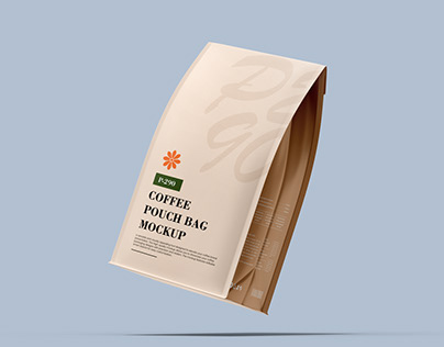Coffee Pouch Packaging Design Mockup
