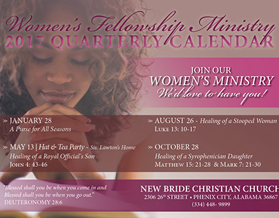 Women's Ministry Calendar Card