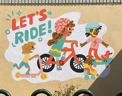 Fairmont Elementary bike mural