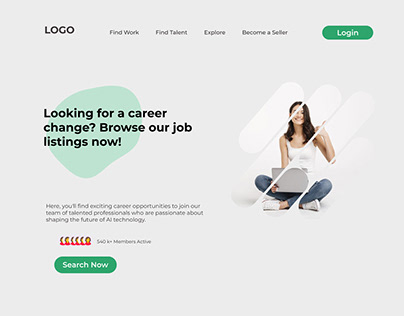 Recruitment Website UI/UX Design | Hiring Team Template