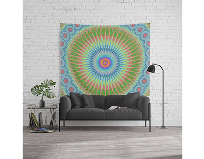 Starry Mandala Wall Tapestry
