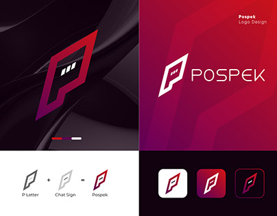 Pospek, Chat, Tech, Ai, Software, Modern Logo Design