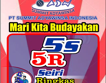 Banner Poster 5S 5R Seiri Seiton PT Summit Adyawinsa