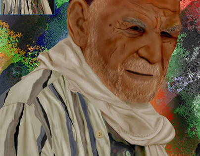 Digital Painting of Old Men