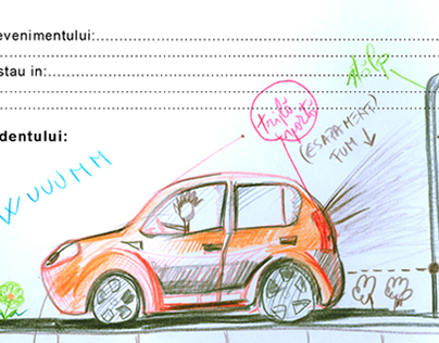 PRINT | Accident Sketches - Dacia Renault Insurances 