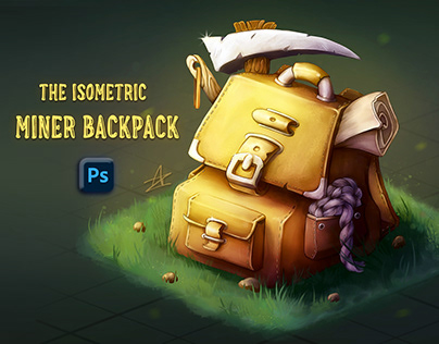The isometric miner backpack props
