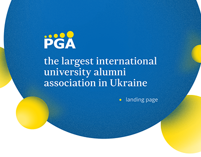 Landing page for PGA Ukraine.