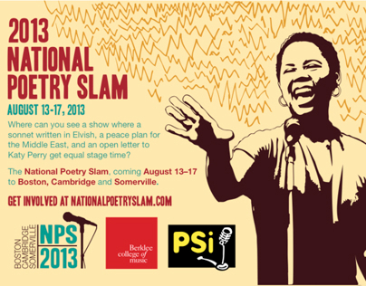National Poetry Slam Postcard Flyer